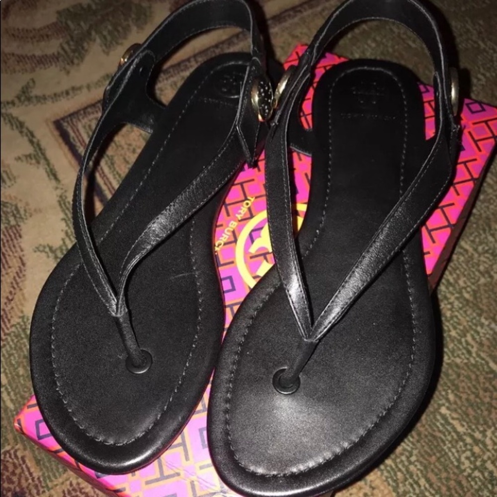 SOLD Tory Burch Black Minnie Travel Sandal Size 7.